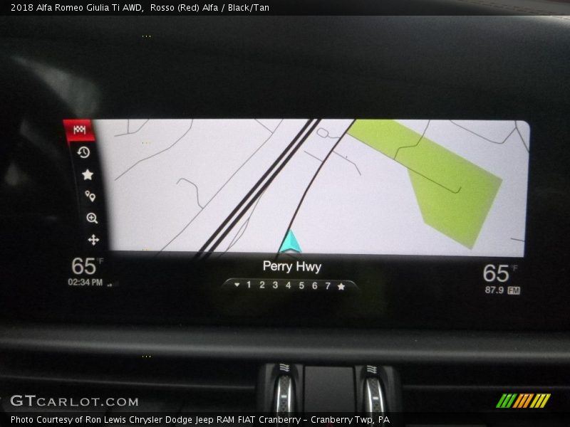 Navigation of 2018 Giulia Ti AWD