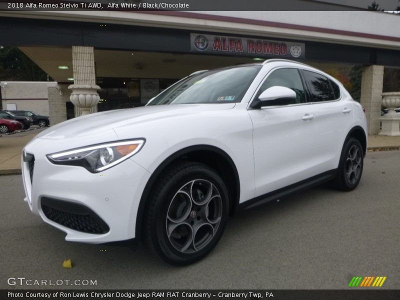 Alfa White / Black/Chocolate 2018 Alfa Romeo Stelvio Ti AWD