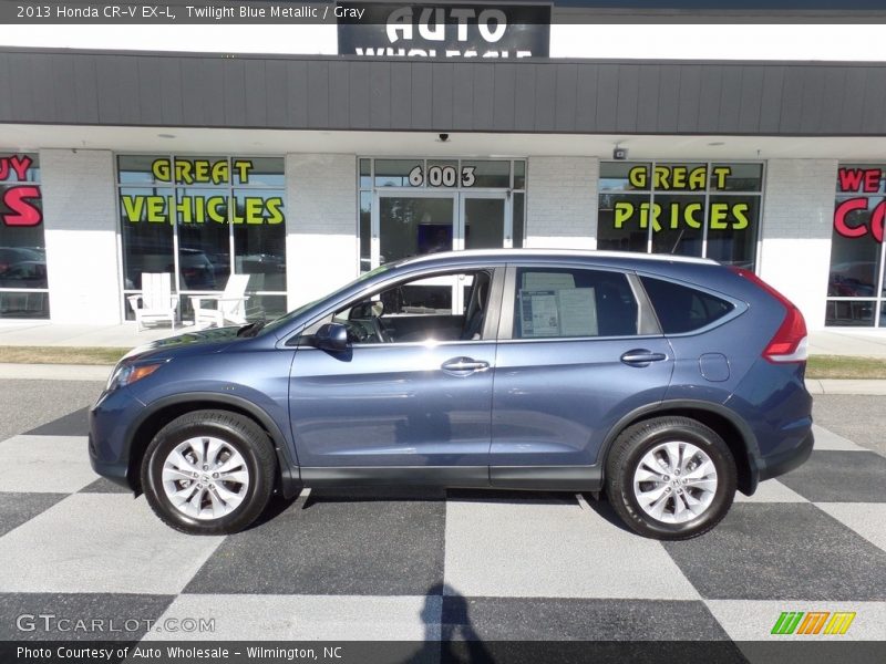 Twilight Blue Metallic / Gray 2013 Honda CR-V EX-L