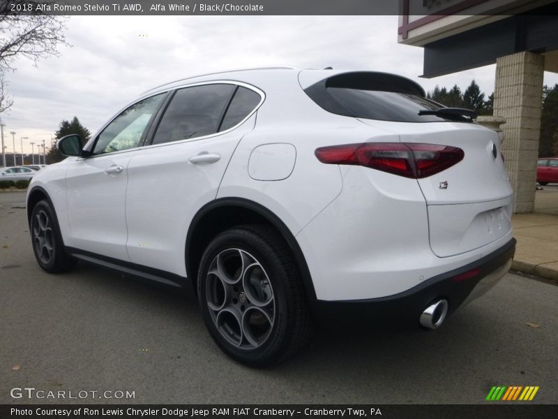 Alfa White / Black/Chocolate 2018 Alfa Romeo Stelvio Ti AWD