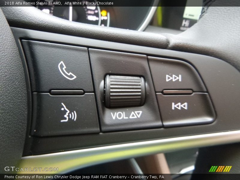 Alfa White / Black/Chocolate 2018 Alfa Romeo Stelvio Ti AWD