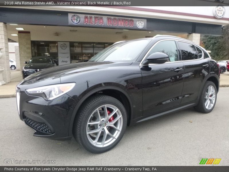 Vulcano (Volcano) Black Metallic / Black/Red 2018 Alfa Romeo Stelvio AWD