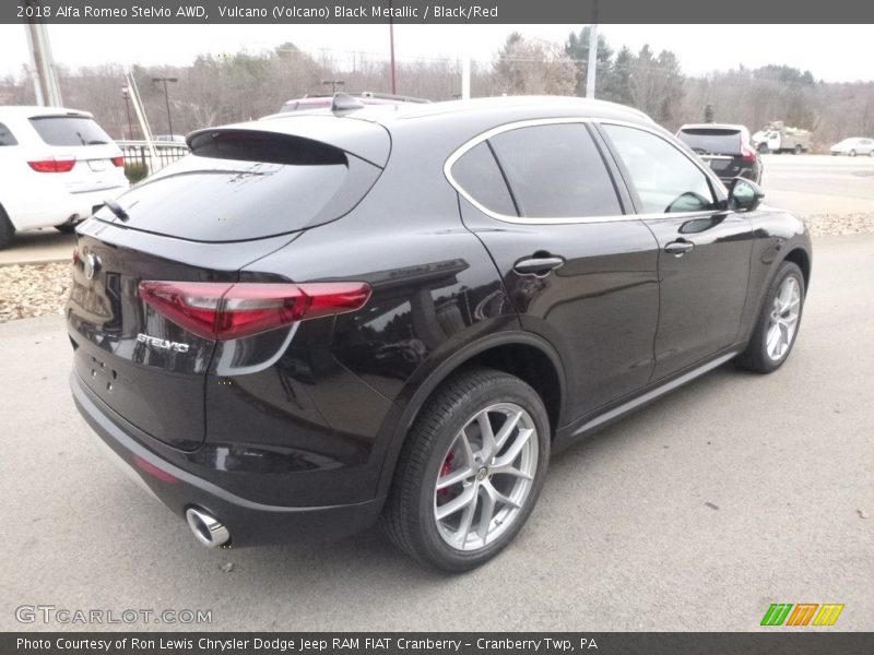 Vulcano (Volcano) Black Metallic / Black/Red 2018 Alfa Romeo Stelvio AWD