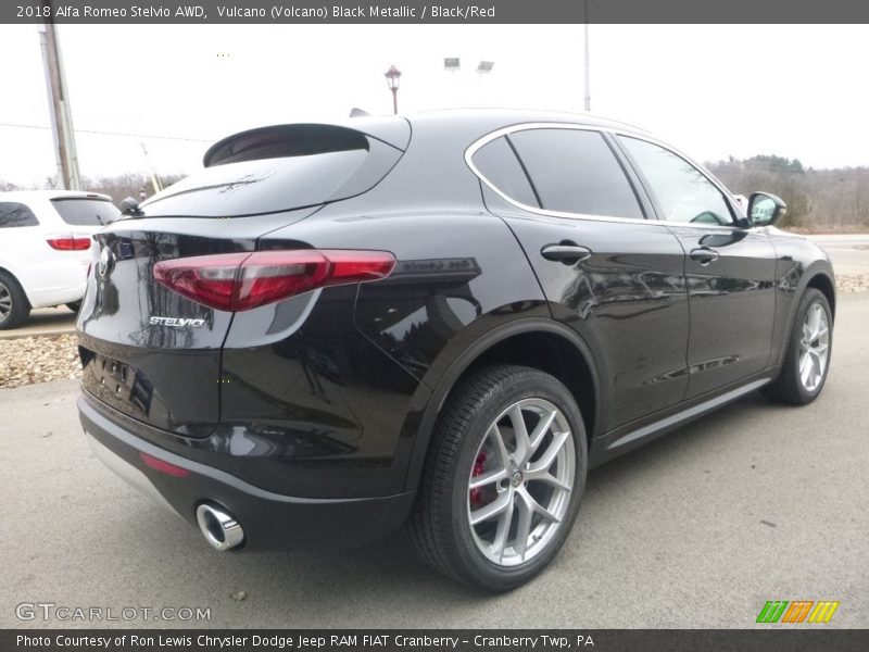 Vulcano (Volcano) Black Metallic / Black/Red 2018 Alfa Romeo Stelvio AWD