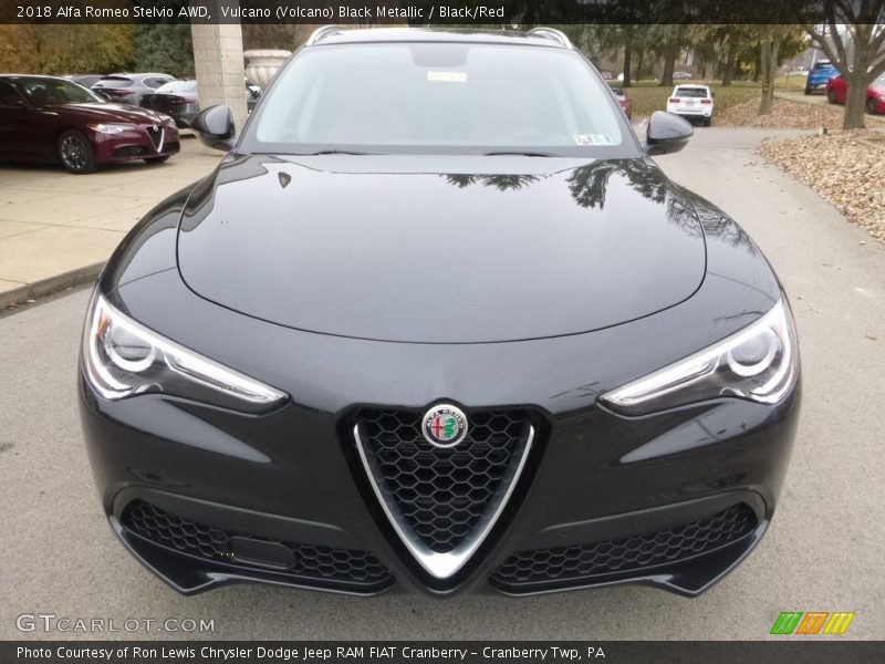 Vulcano (Volcano) Black Metallic / Black/Red 2018 Alfa Romeo Stelvio AWD