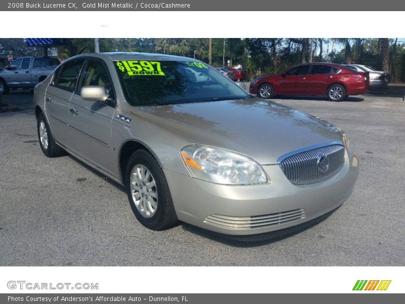 Gold Mist Metallic / Cocoa/Cashmere 2008 Buick Lucerne CX
