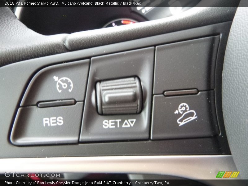 Vulcano (Volcano) Black Metallic / Black/Red 2018 Alfa Romeo Stelvio AWD