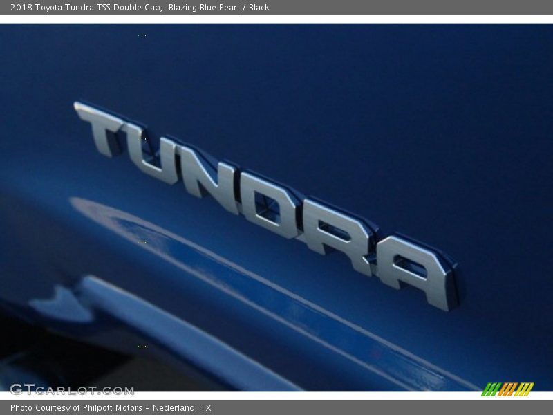 Blazing Blue Pearl / Black 2018 Toyota Tundra TSS Double Cab
