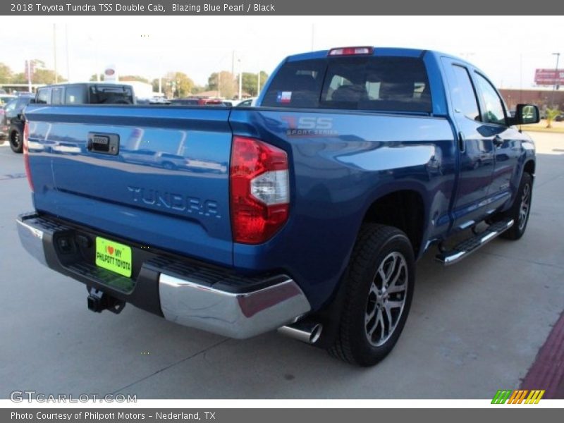 Blazing Blue Pearl / Black 2018 Toyota Tundra TSS Double Cab