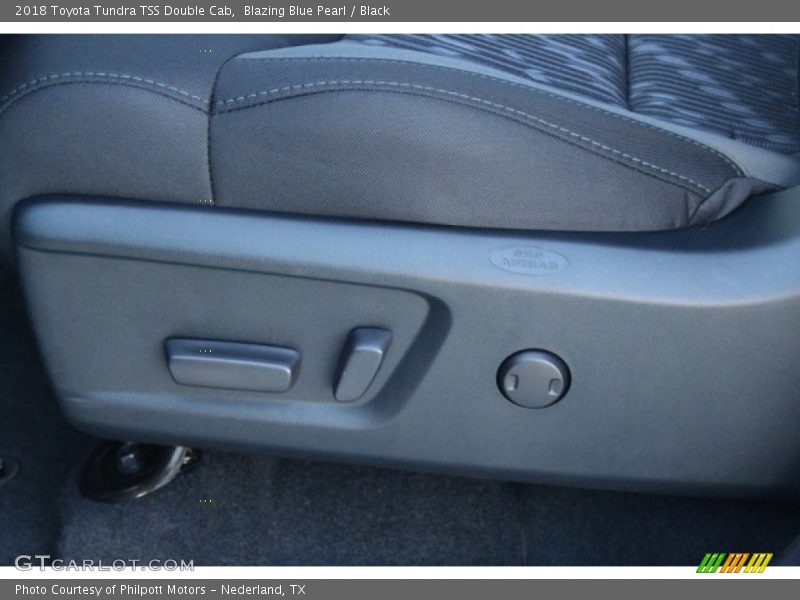 Blazing Blue Pearl / Black 2018 Toyota Tundra TSS Double Cab