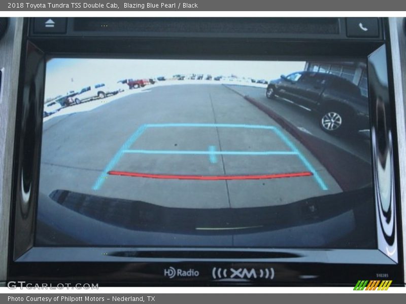Blazing Blue Pearl / Black 2018 Toyota Tundra TSS Double Cab
