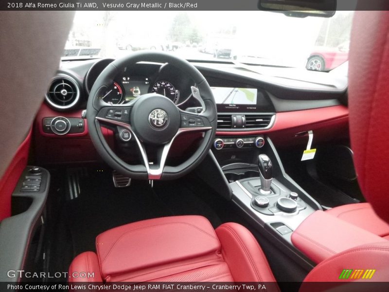  2018 Giulia Ti AWD Black/Red Interior