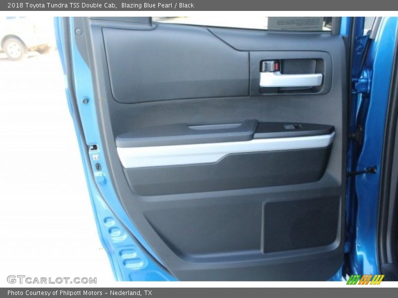 Blazing Blue Pearl / Black 2018 Toyota Tundra TSS Double Cab