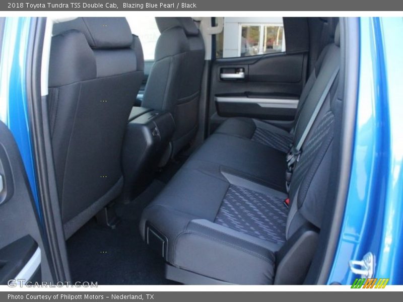 Blazing Blue Pearl / Black 2018 Toyota Tundra TSS Double Cab