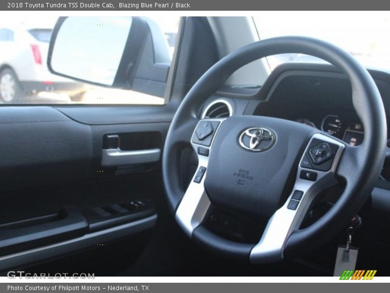 Blazing Blue Pearl / Black 2018 Toyota Tundra TSS Double Cab