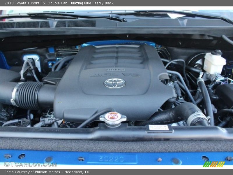 Blazing Blue Pearl / Black 2018 Toyota Tundra TSS Double Cab