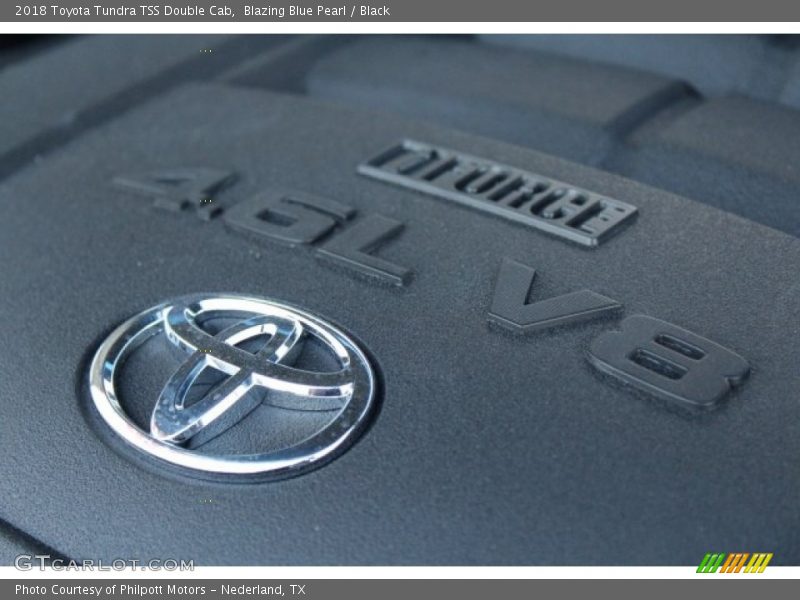 Blazing Blue Pearl / Black 2018 Toyota Tundra TSS Double Cab