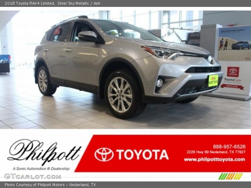 Silver Sky Metallic / Ash 2018 Toyota RAV4 Limited