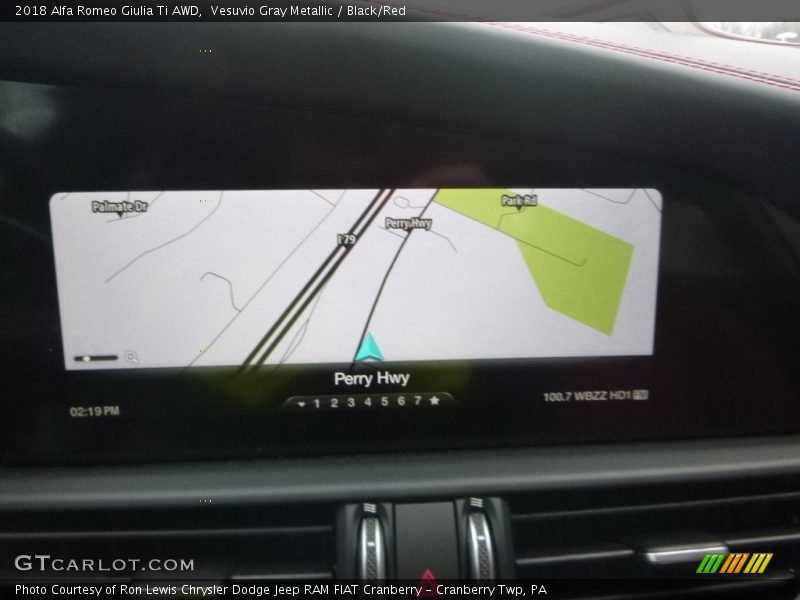 Navigation of 2018 Giulia Ti AWD