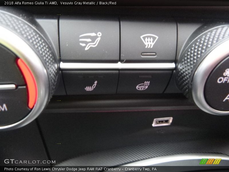 Controls of 2018 Giulia Ti AWD