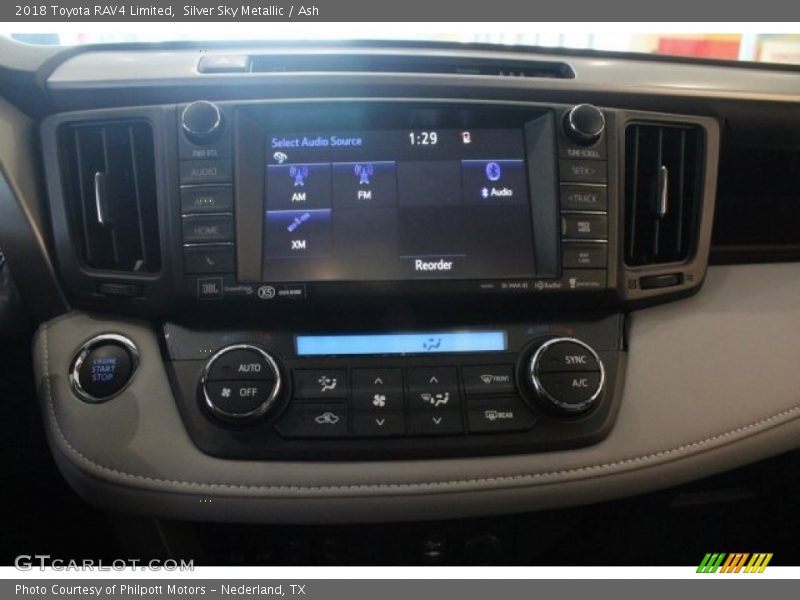 Silver Sky Metallic / Ash 2018 Toyota RAV4 Limited