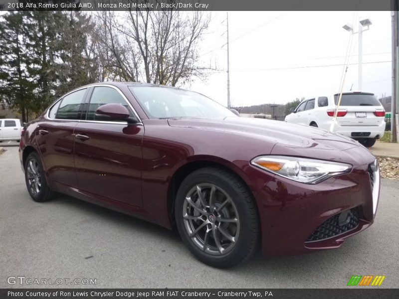 Monza Red Metallic / Black/Dark Gray 2018 Alfa Romeo Giulia AWD