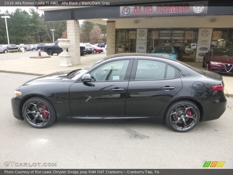 Alfa Black / Black/Dark Gray 2018 Alfa Romeo Giulia Ti AWD