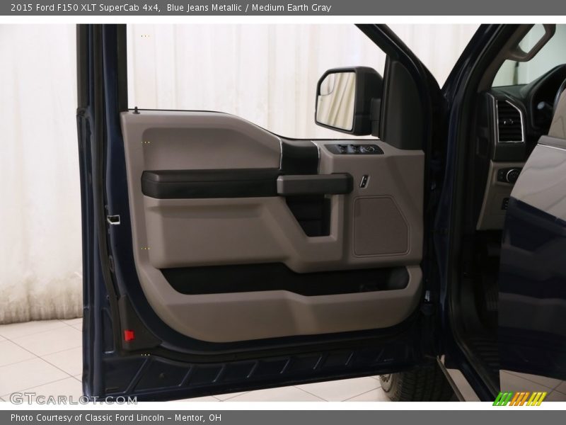 Blue Jeans Metallic / Medium Earth Gray 2015 Ford F150 XLT SuperCab 4x4