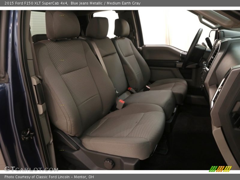 Blue Jeans Metallic / Medium Earth Gray 2015 Ford F150 XLT SuperCab 4x4