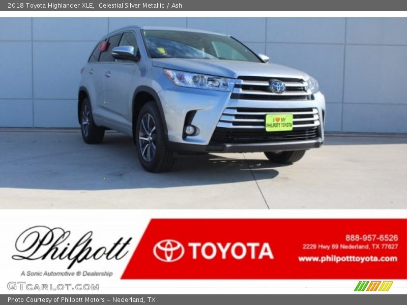 Celestial Silver Metallic / Ash 2018 Toyota Highlander XLE
