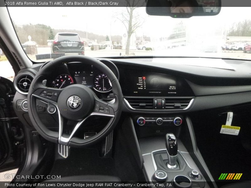Alfa Black / Black/Dark Gray 2018 Alfa Romeo Giulia Ti AWD