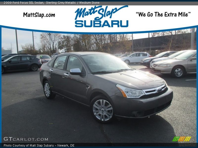 Sterling Grey Metallic / Medium Stone 2009 Ford Focus SEL Sedan