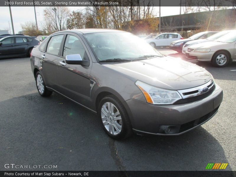 Sterling Grey Metallic / Medium Stone 2009 Ford Focus SEL Sedan