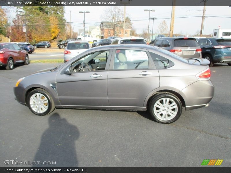 Sterling Grey Metallic / Medium Stone 2009 Ford Focus SEL Sedan