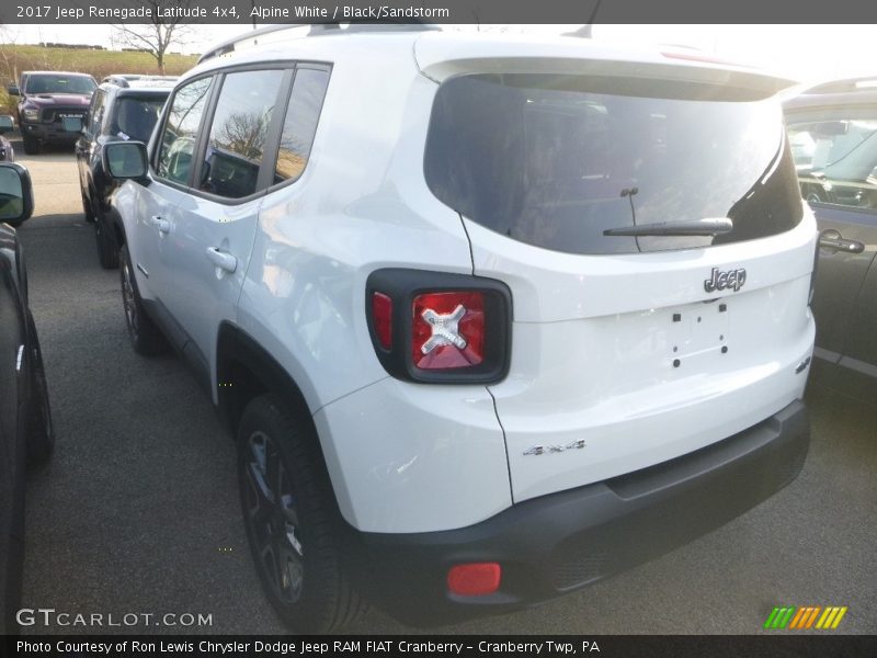 Alpine White / Black/Sandstorm 2017 Jeep Renegade Latitude 4x4
