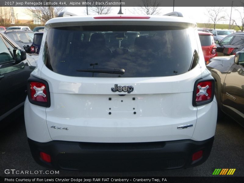 Alpine White / Black/Sandstorm 2017 Jeep Renegade Latitude 4x4