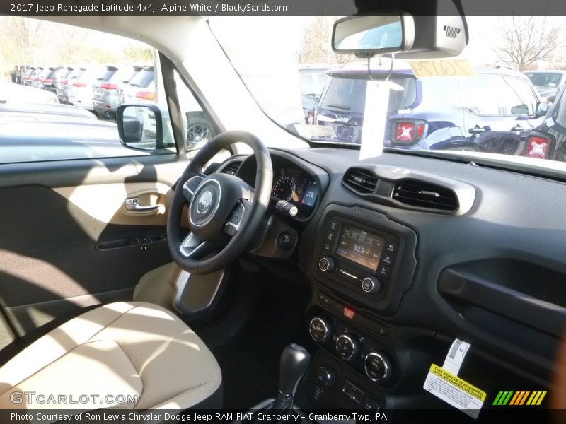 Alpine White / Black/Sandstorm 2017 Jeep Renegade Latitude 4x4