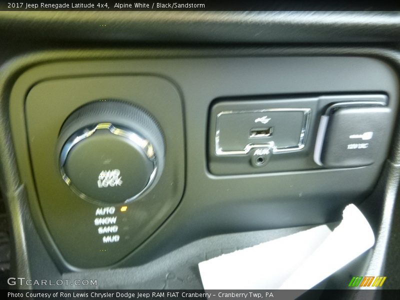Alpine White / Black/Sandstorm 2017 Jeep Renegade Latitude 4x4