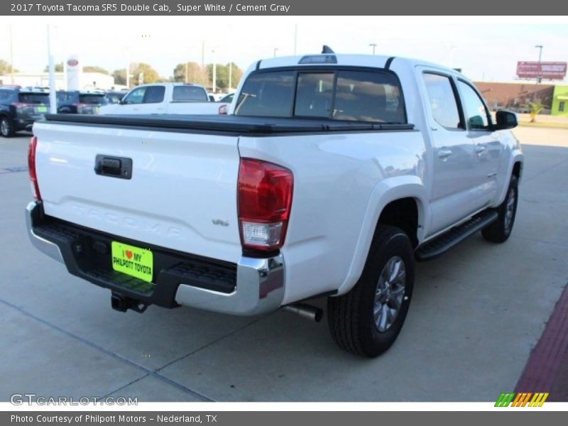 Super White / Cement Gray 2017 Toyota Tacoma SR5 Double Cab