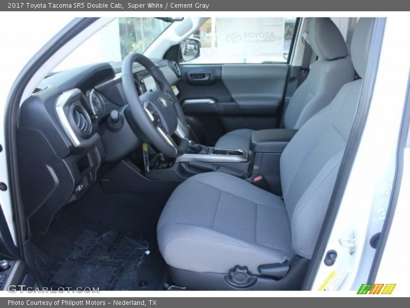 Super White / Cement Gray 2017 Toyota Tacoma SR5 Double Cab