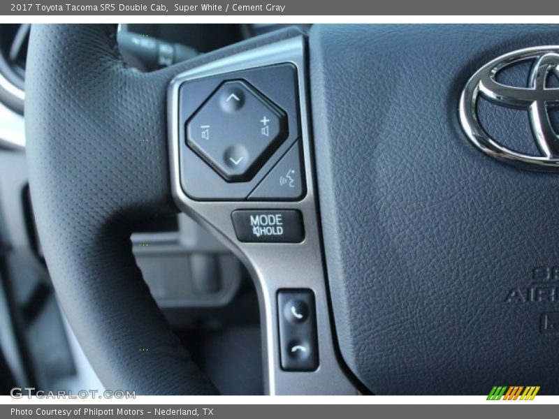 Super White / Cement Gray 2017 Toyota Tacoma SR5 Double Cab