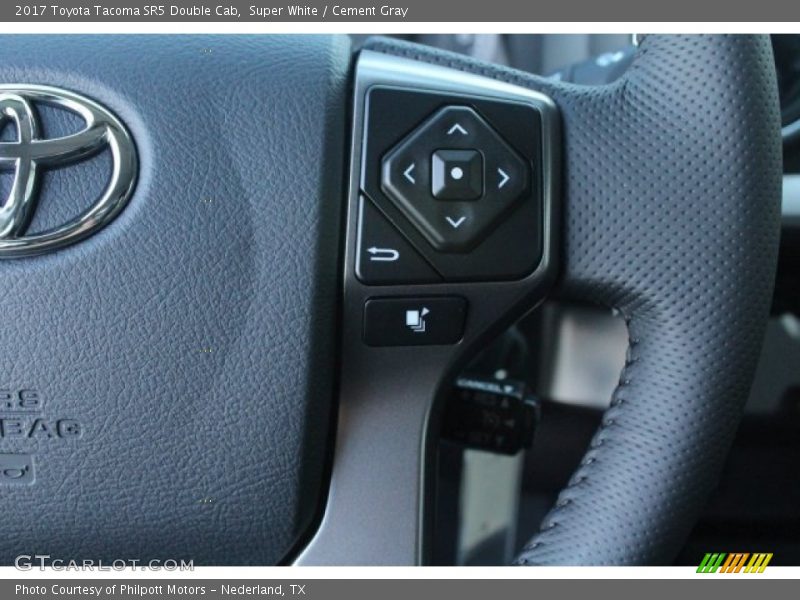 Super White / Cement Gray 2017 Toyota Tacoma SR5 Double Cab