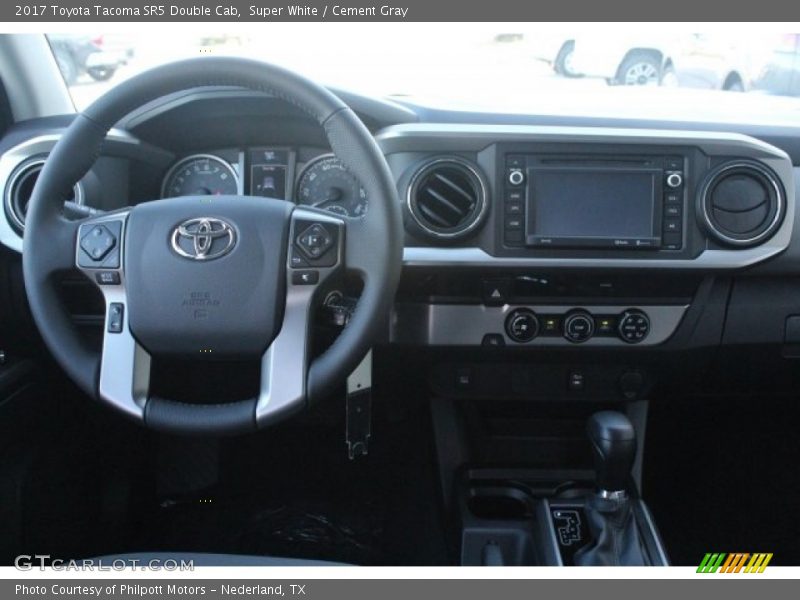 Super White / Cement Gray 2017 Toyota Tacoma SR5 Double Cab