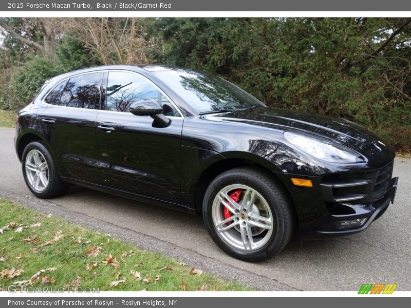 Black / Black/Garnet Red 2015 Porsche Macan Turbo