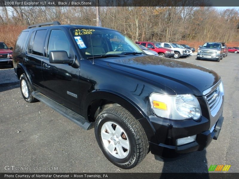Black / Black/Stone 2008 Ford Explorer XLT 4x4