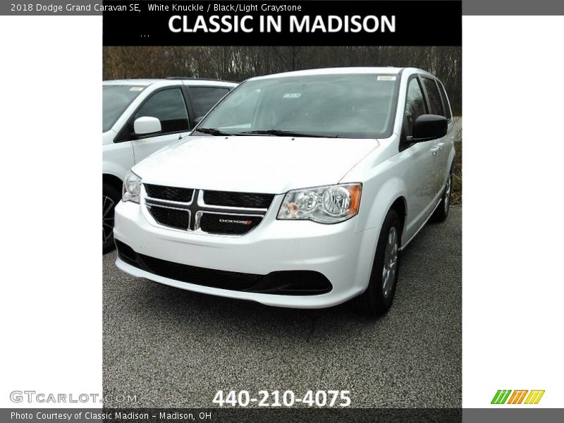White Knuckle / Black/Light Graystone 2018 Dodge Grand Caravan SE