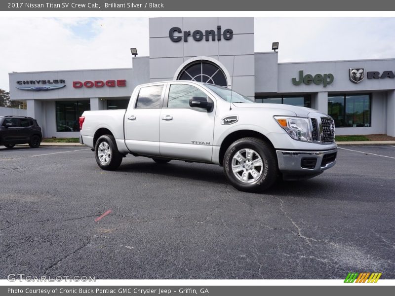 Brilliant Silver / Black 2017 Nissan Titan SV Crew Cab