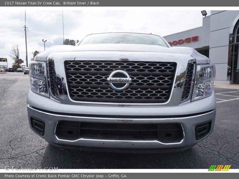 Brilliant Silver / Black 2017 Nissan Titan SV Crew Cab