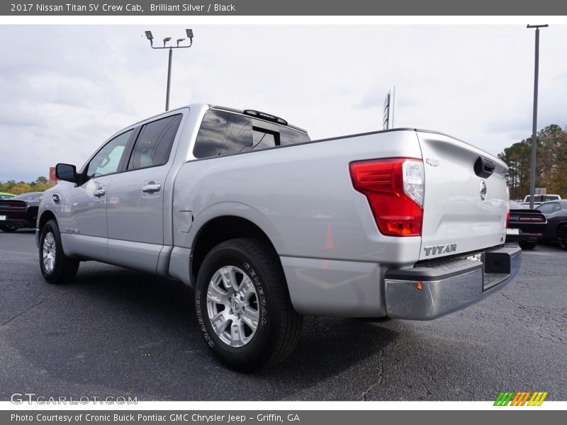 Brilliant Silver / Black 2017 Nissan Titan SV Crew Cab