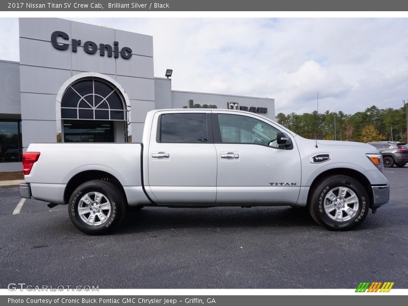 Brilliant Silver / Black 2017 Nissan Titan SV Crew Cab